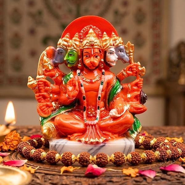 Buy Panchmukhi Hanuman Murti Marble for Home Entrance Panchmukhi